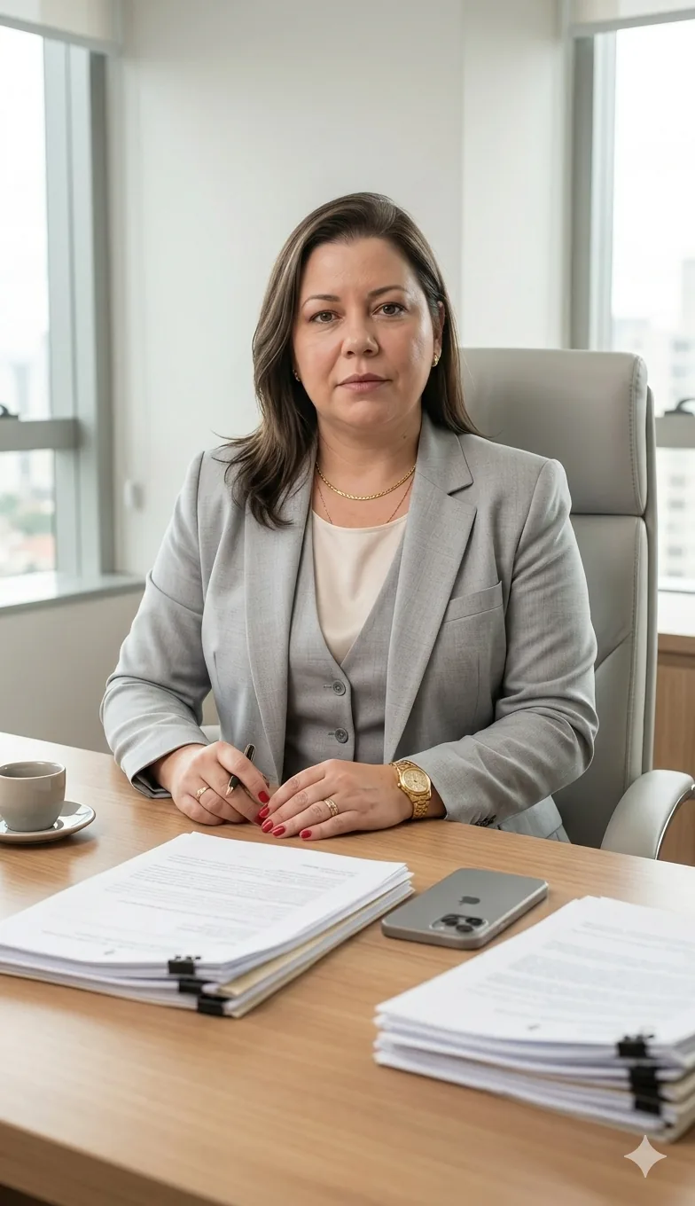 Cristiane em ambiente de avaliação psicológica